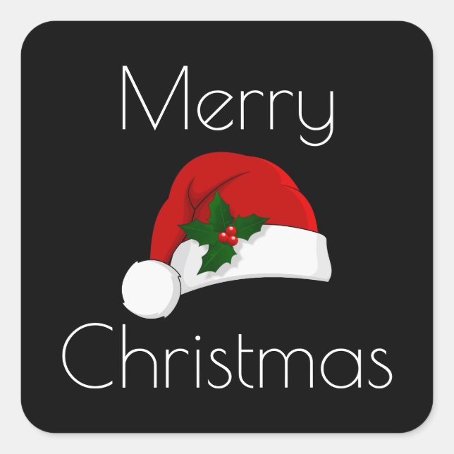 Pegatinas de Navidad Santa Hat HAMbyWG (Anverso)