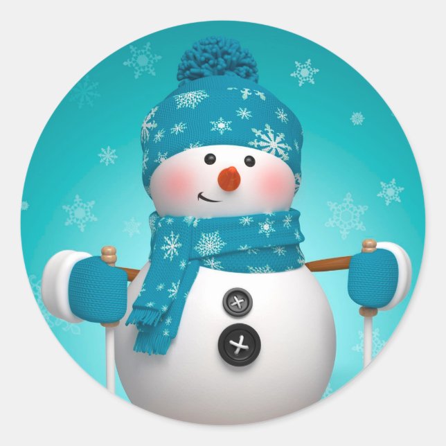 Pegatinas de Navidad/Snowman (Anverso)
