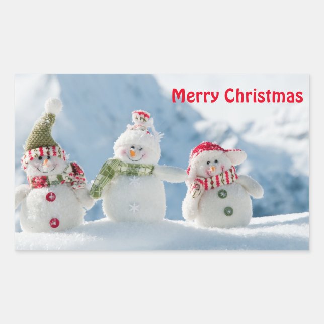 Pegatinas de Navidad/Snowmen (Anverso)