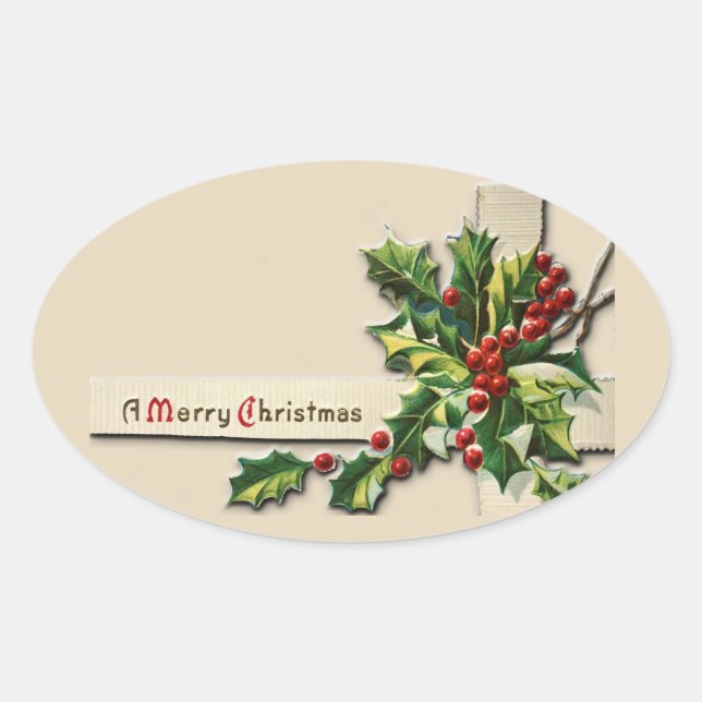 Pegatinas de navidad vintage, (Anverso)