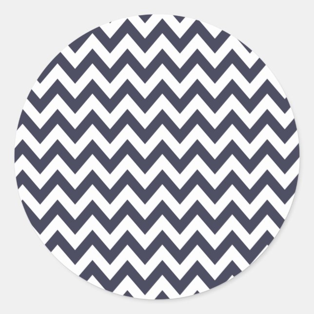 Pegatinas de Navy Blue Chevron (Anverso)