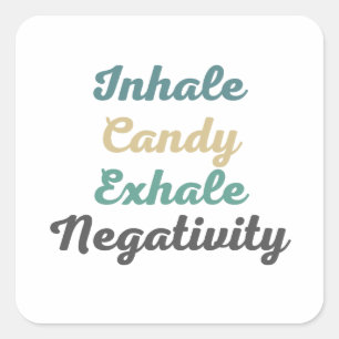 Pegatinas de Negatividad de Exhale de Candy Inhale
