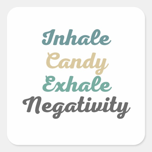 Pegatinas de Negatividad de Exhale de Candy Inhale (Anverso)