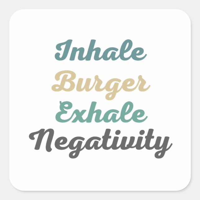 Pegatinas de Negatividad de Exhale de Hambre Inhal (Anverso)