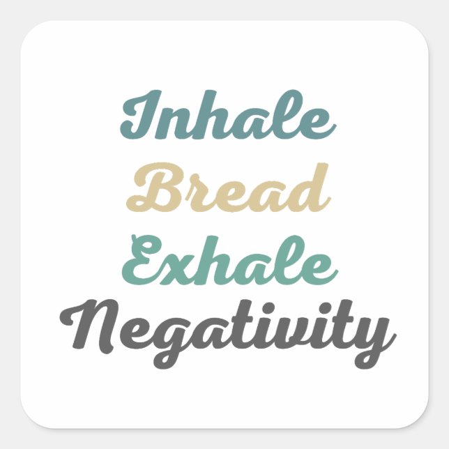 Pegatinas de Negatividad de Exhale de Pan Inhale (Anverso)