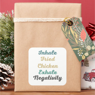 Pegatinas de Negatividad de Exhale de Pollo Frito