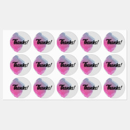 Pegatinas de negocios con el arcoiris rosado pinta