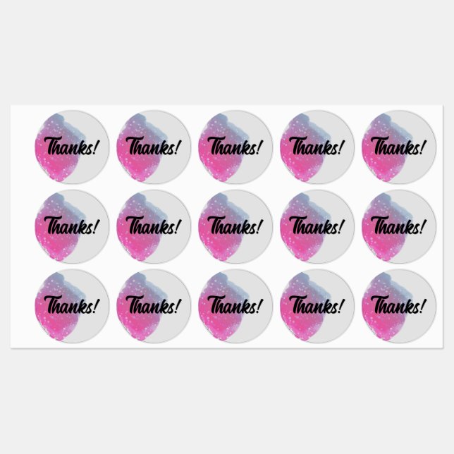 Pegatinas de negocios con el arcoiris rosado pinta (Hoja)