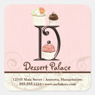 Pegatinas de negocios con logotipo de pastel de mo