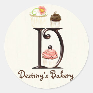 Pegatinas de negocios con logotipo de pastel de mo