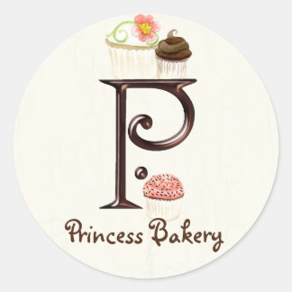 Pegatinas de negocios con logotipo de pastel de mo