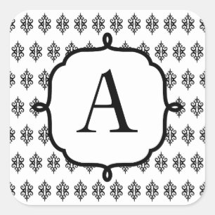 Pegatinas de negocios de boda con encaje negro y m