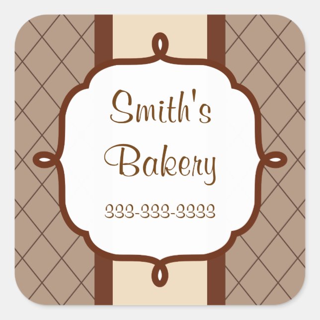 Pegatinas de negocios de chocolate (Anverso)