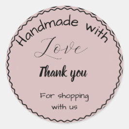 Pegatinas de negocios de color rosa y turbio