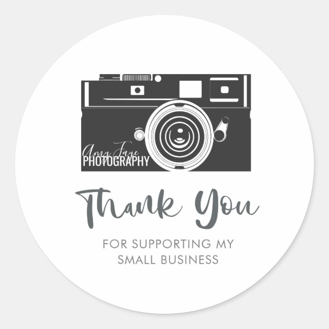 Pegatinas de negocios de fotografía (Anverso)