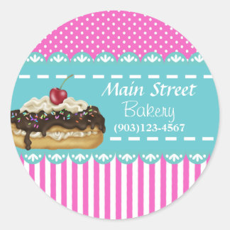 Pegatinas de negocios de panadería personalizado