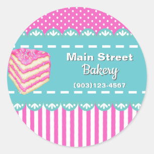 Pegatinas de negocios de panadería personalizado