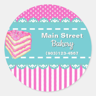 Pegatinas de negocios de panadería personalizado