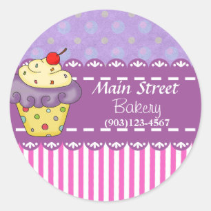 Pegatinas de negocios de panadería personalizado