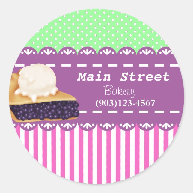 Pegatinas de negocios de panadería personalizado (Anverso)