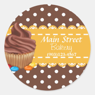 Pegatinas de negocios de panadería personalizado