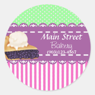 Pegatinas de negocios de panadería personalizado