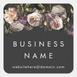 Pegatinas de negocios de Personalizable floral pin
