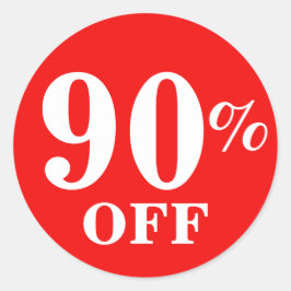 Pegatinas de negocios de ventas del 90% de blanco