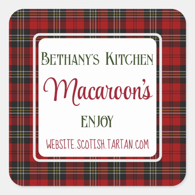 Pegatinas de negocios en la cocina de Bethany Tart (Anverso)