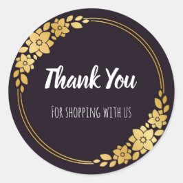 Pegatinas de negocios en negro y oro