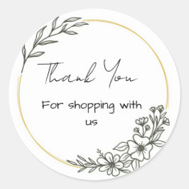 Pegatinas de negocios florales simples