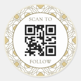 Pegatinas de Negocios Geométricas de Oro Modernas