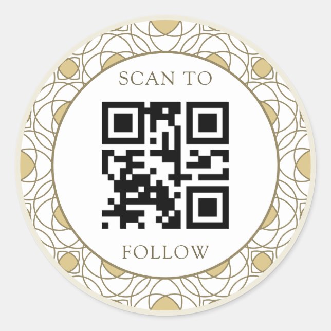 Pegatinas de Negocios Geométricas de Oro Modernas (Anverso)