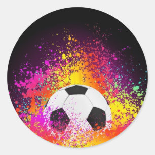 Pegatinas de neón del balón de fútbol