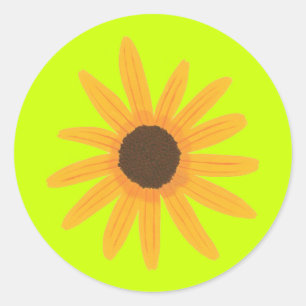 Pegatinas de Neón Verde con pintura de girasol ama