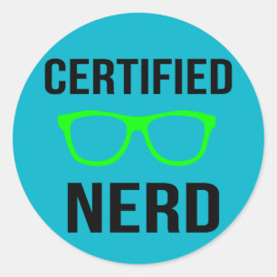 Pegatinas de Nerd certificados