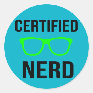 Pegatinas de Nerd certificados