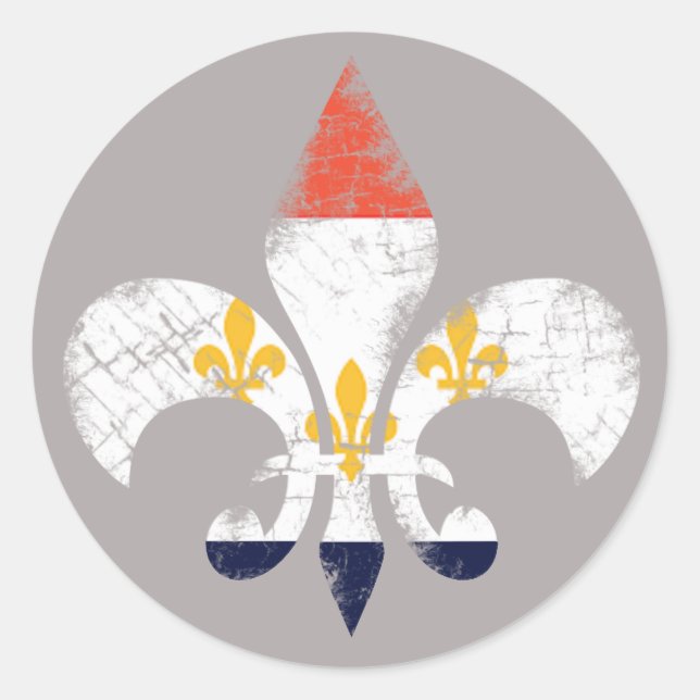 Pegatinas de New Orleans Fleur De Lis NOLA Louisia (Anverso)