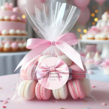 Pegatinas de niña con lazo rosa