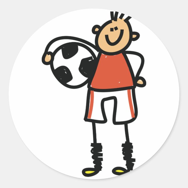 Pegatinas de niño de fútbol (Anverso)