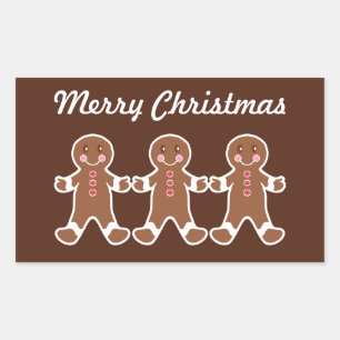 Pegatinas de niños de pan de jengibre de Navidad