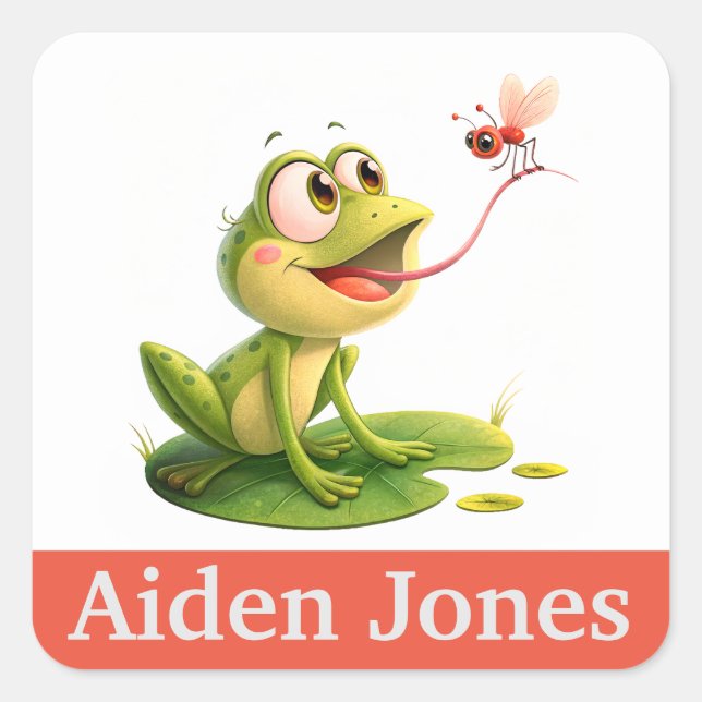 Pegatinas de niños personalizados coloridos (Anverso)