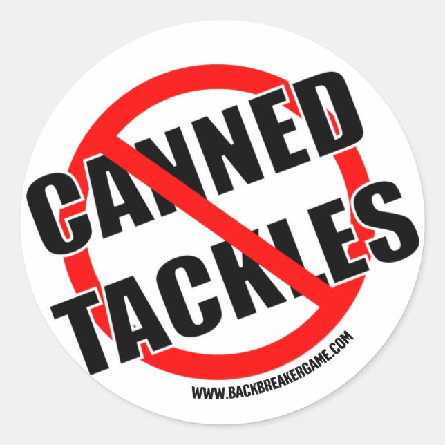 Pegatinas de No Canned Tackers (Anverso)