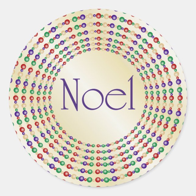 Pegatinas de Noel de Oro brillante (Anverso)