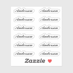 Pegatinas de nombre de escritura personalizada una
