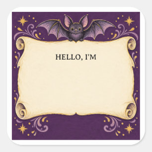 Pegatinas de nombre de Halloween de Presentaciones