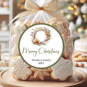 Pegatinas de nombre de Navidad en pasteles suaves