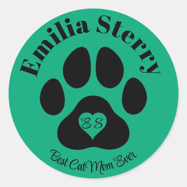 Pegatinas De Nombre E Iniciales Personalizados Par (Anverso)