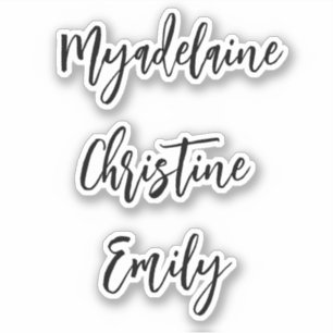 Pegatinas de nombre manuscritas simples