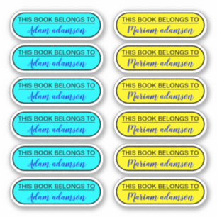 Pegatinas de nombre modernas personalizadas (Este 